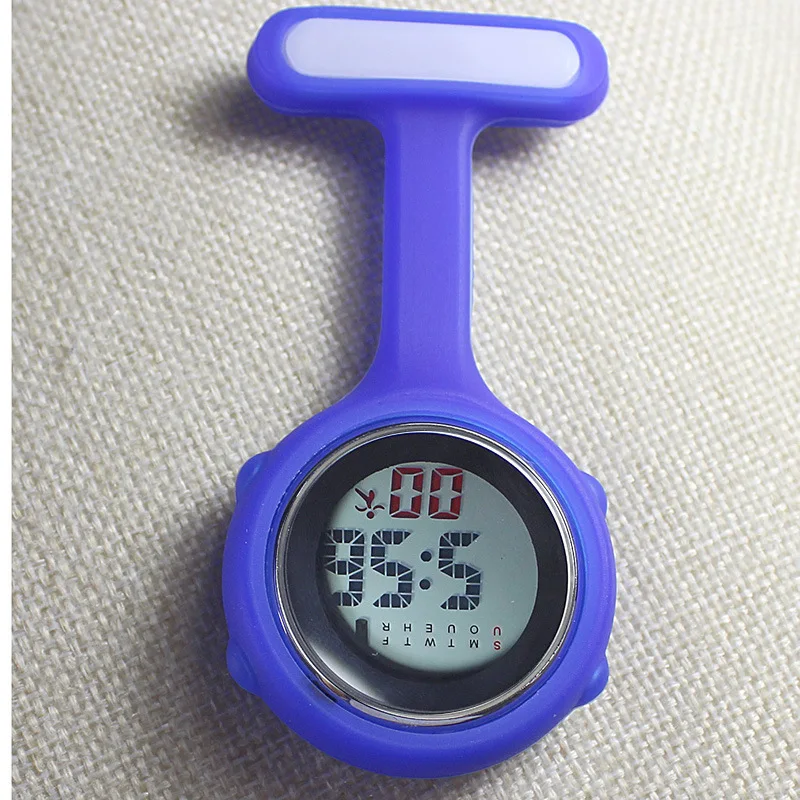 High quality Brooch Silicone Pocket  Digital Nurse Watch for Hospital reloj de enfermera