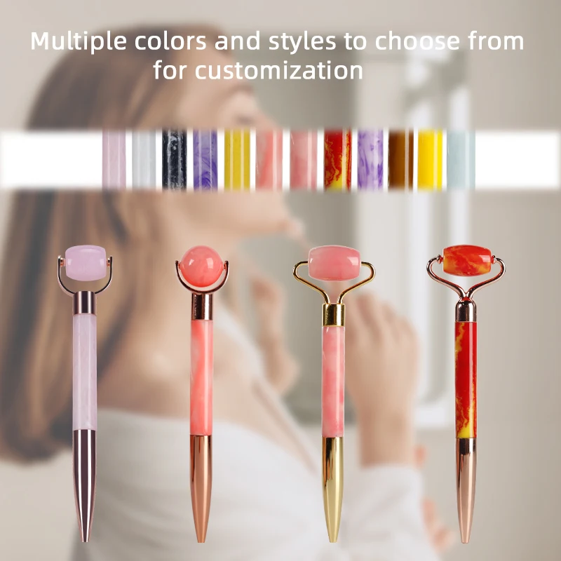 High quality resin roller facial skin care massage product multifunctional writing ballpoint pen for office and home use