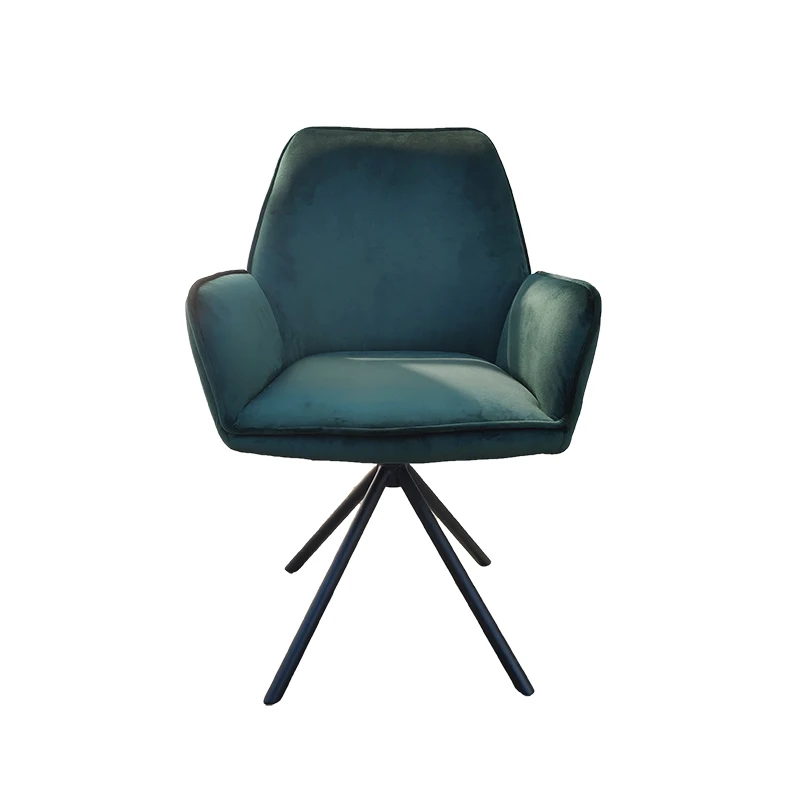 Hot Koop Nieuwe Ontwerp Luxe Eetkamer Meubels Fluwelen Stof Stoelen Met poederen Coating Benen metal frame eetkamerstoel