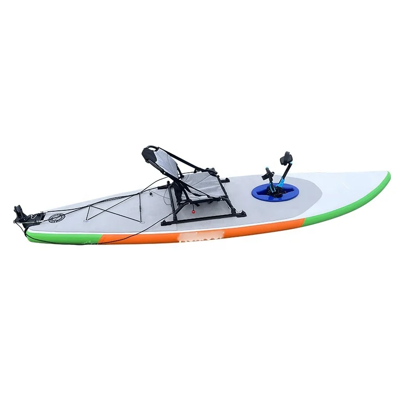 10FT Custom Drop Stitch Sit on Top Surfing SUP Inflatable Pedal Paddle Board with Rudder