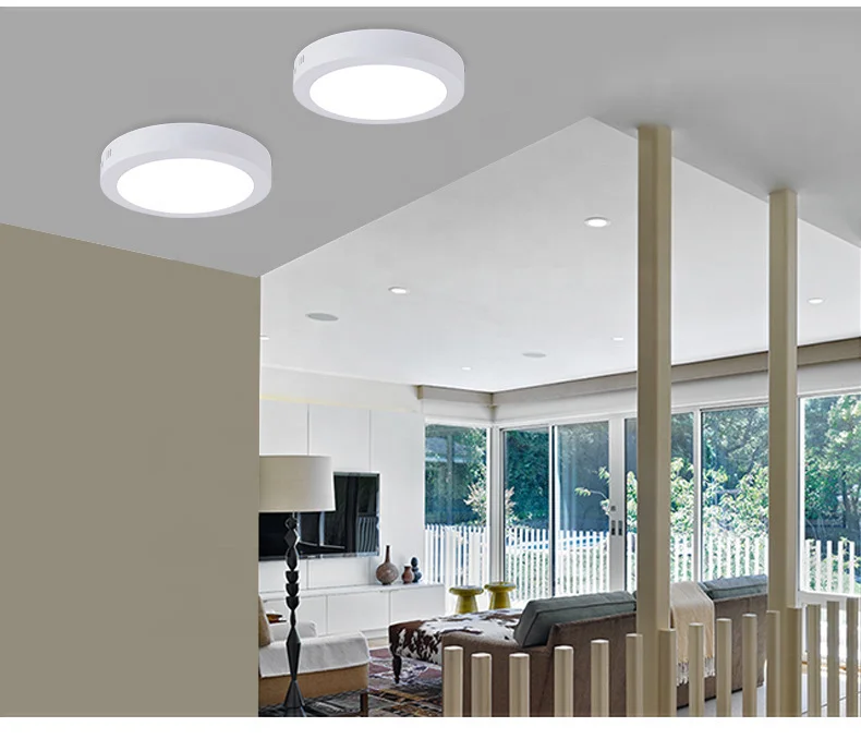 LED Small Panel Light H40mm Panel Downlight 12w 18w 24w 30w Ultra Thin White Round Flat Panel Ceiling Light