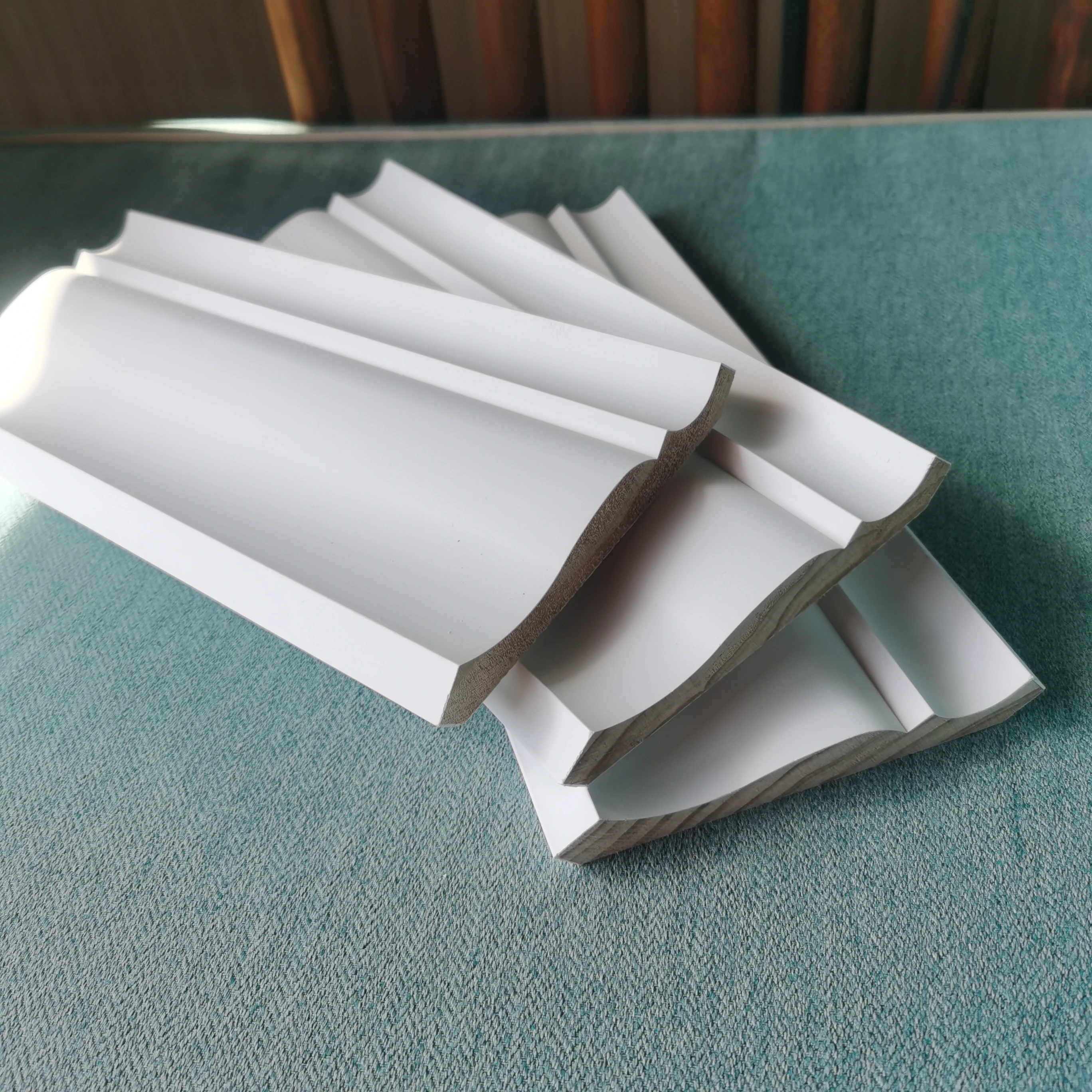 Wood With White Finger Joint Moldings Decorative Finger Joint Wood Window Frame Baseboard Molding