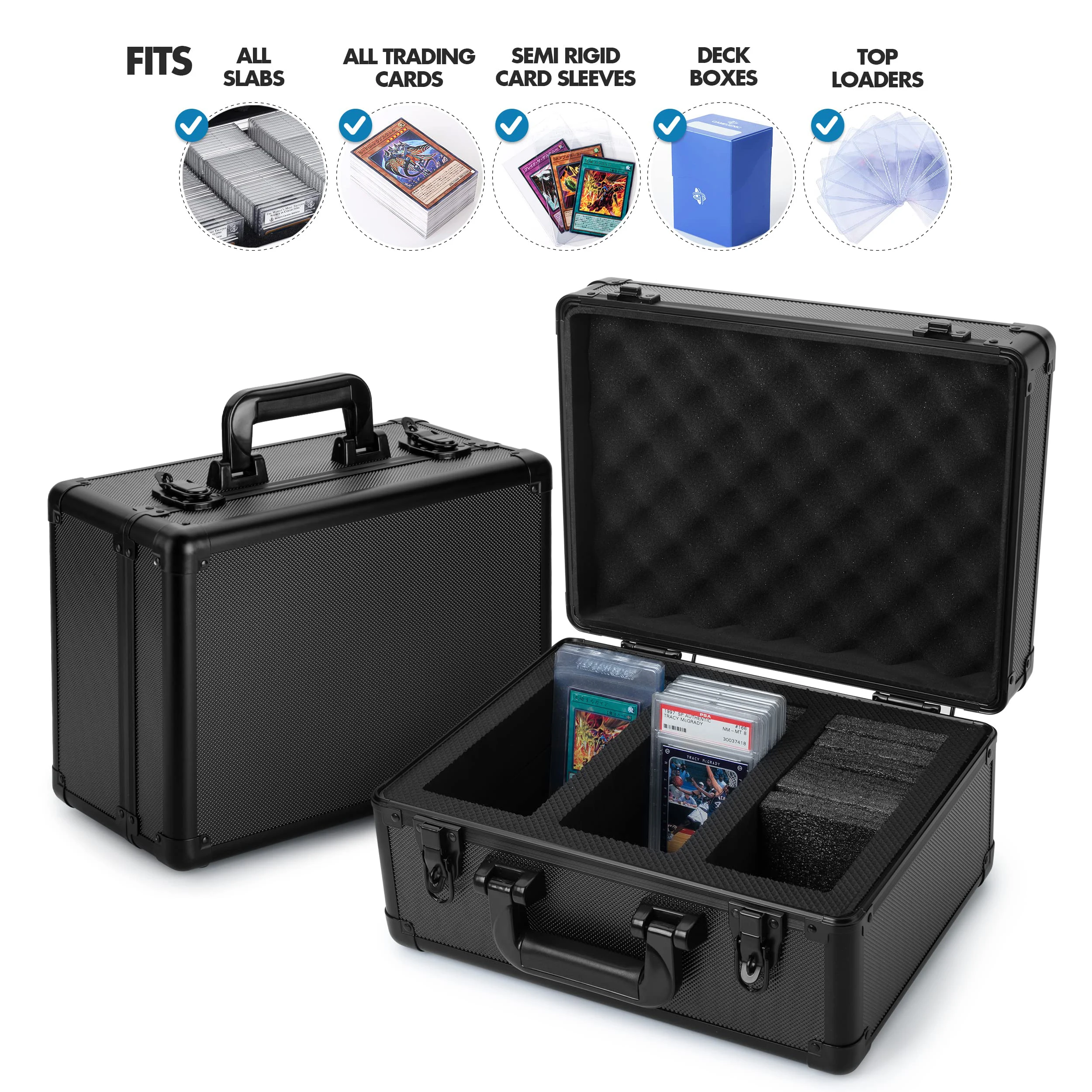Magnetic Card Holder Magic The Gathering Toploader Aluminum Frame Case Mtg Pokemon Tcg Graded Trading Card Storage Box