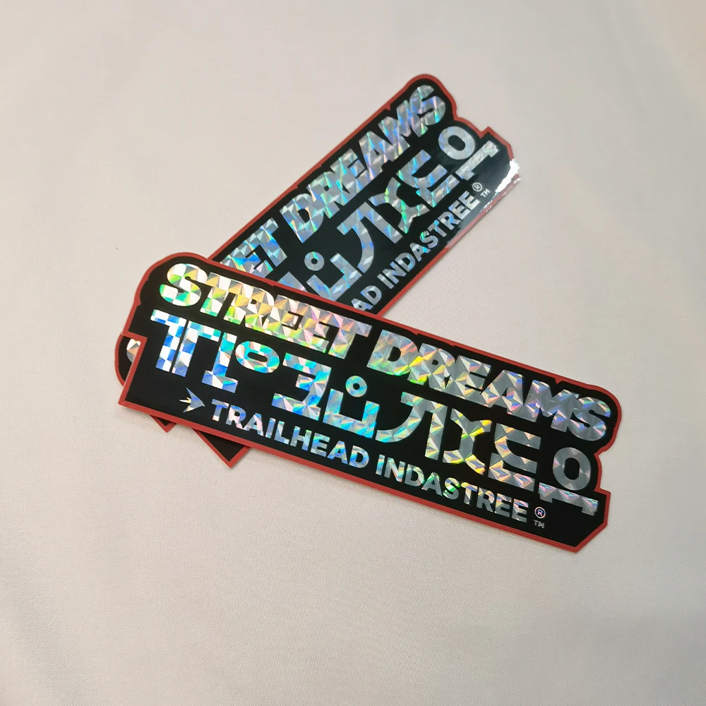 hologram Sticker Holographic Label personalized Adhesive Vinyl Die Cut Label Sheet Polypropylene Stickers