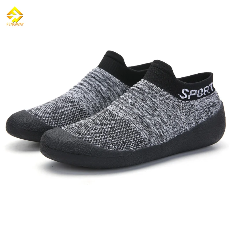 fengway Wholesale Breathable Mens Shoe Mesh Light Running Jogging Shoes Men Gym Sports Sock Shoes