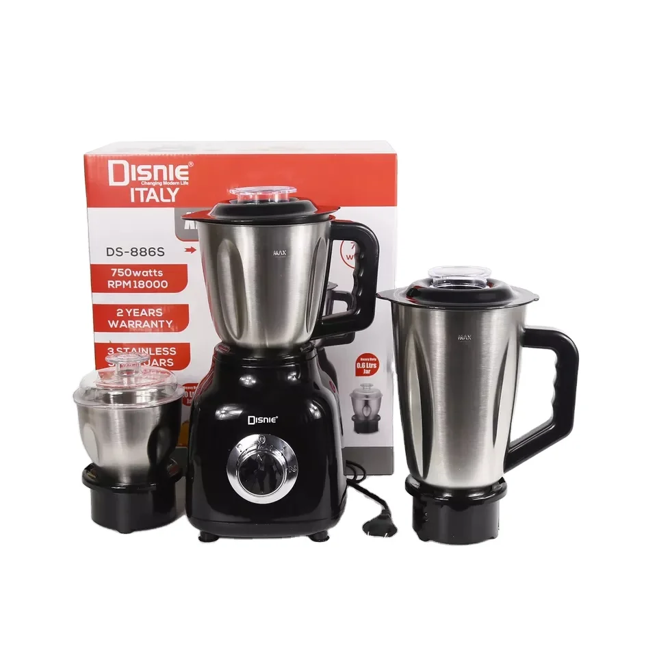 3in1 Stainless Steel Blender Grinder Chopper, kitchen appliances High Speed Electric Blander for Meat, Nuts, Multigrains, etc