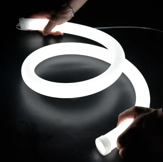 360 degree LED rope strip silicon tube waterproof IP65 round LED neon flex light 35mm diameter