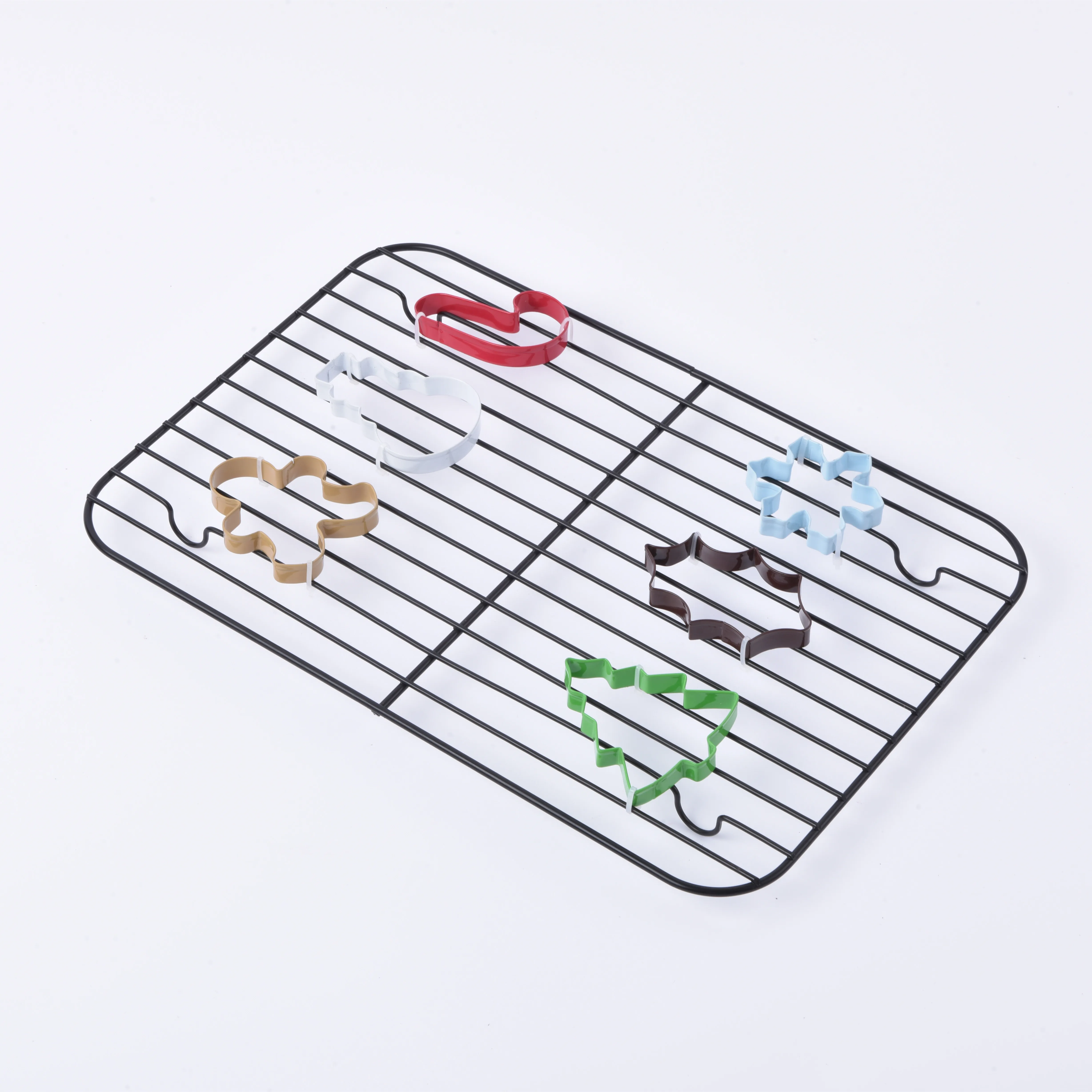 8pc baking sets Nonstick  cookie sheet with cooling rack,cookie cutter, silicone spatula and whisks