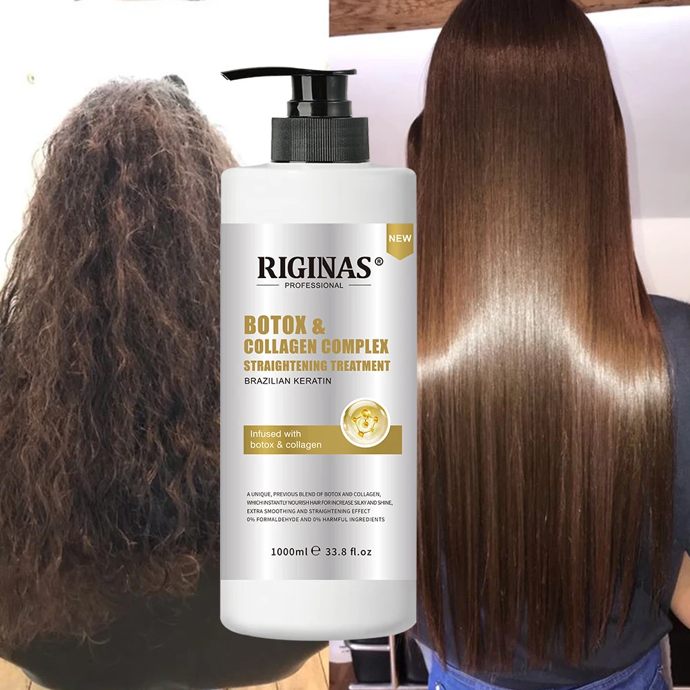 Riginas Botox Keratin Hair Brazilian Treatment Nano Botox Keratin Straightening Treatment Cream