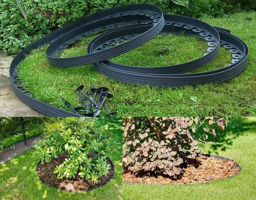 
Flexible plastic garden border edging for landscaping 