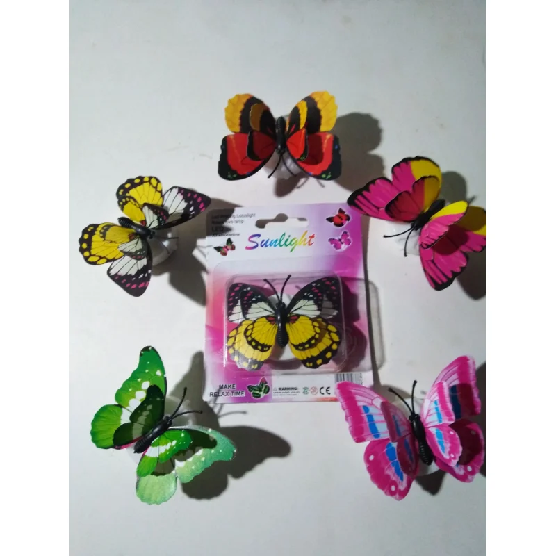 2024 Led Butterfly Decoration Night Light 3d Butterfly Sticker Wall Light For Room Garden Party Festival