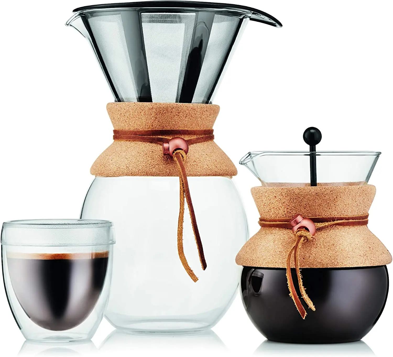 1000 мл боросиликатных стеклянных кофейник итальянский ecooffee прижимной стекло пуровер кофеварки с фильтром