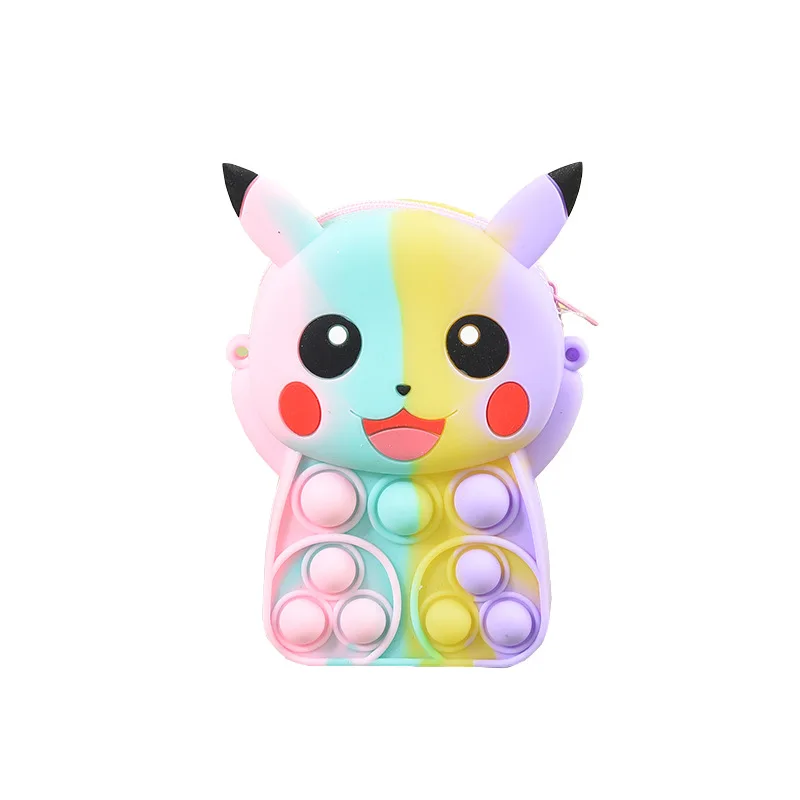 eco friendly silicone book fidget purse bag pop toys large school backpack bag pop