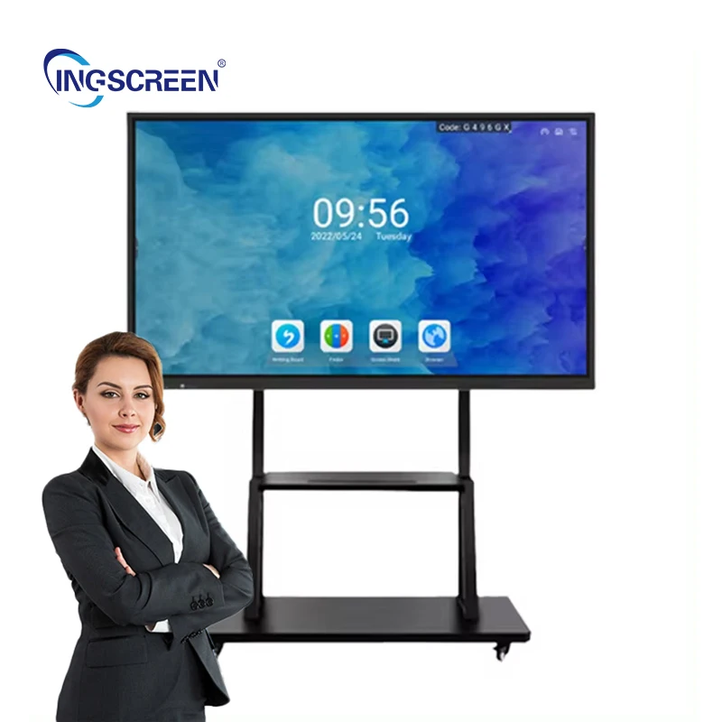 INGSCREEN 55 inch Lcd Smart Board Interactive Panel With PC Mobile Smart Board Interactive Whiteboard
