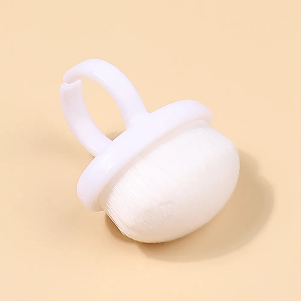 Ring-style nail art front treatment rear edge dust brush finger clip type fine soft bristle brush nail sweep dust