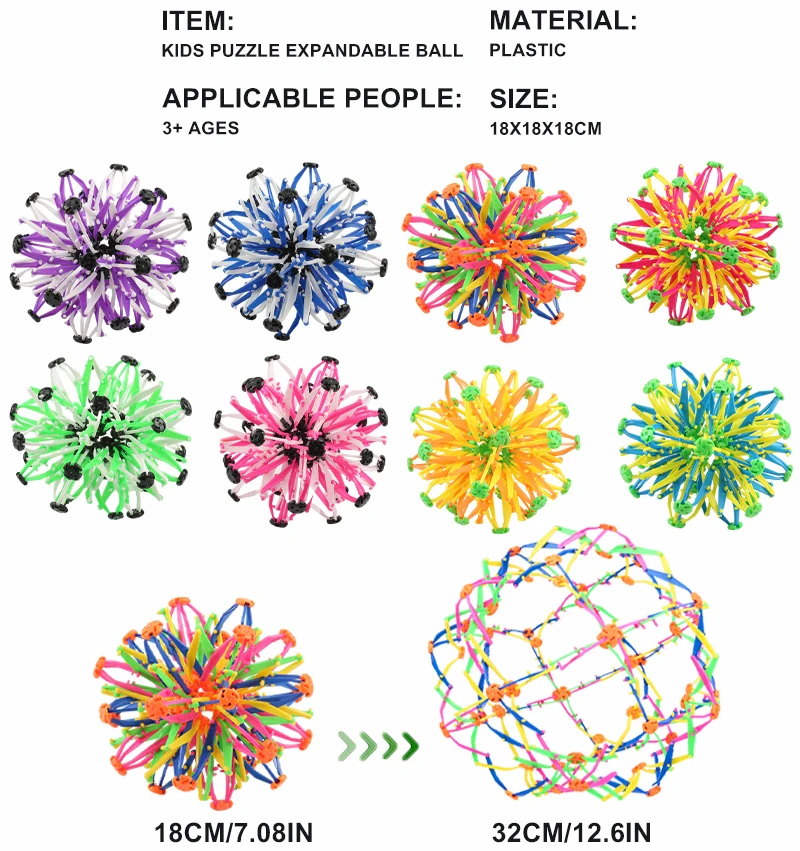 Popular DIY Kids plastic Throwing Magic Sensory Novelty Breathing flower Calming Fidgets Toys Stress Expandable Ball