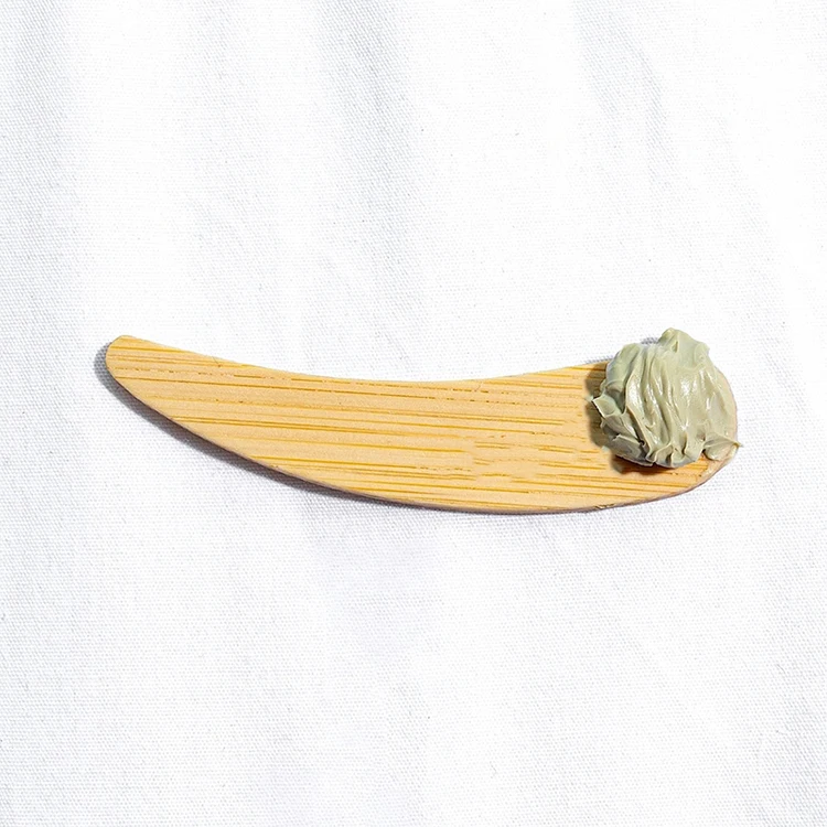 Wholesale Natural Mini Mask Brush Wooden Scoop Bamboo Face Cream Spatula Spoon Cosmetics Facial Bamboo Mask Spatula