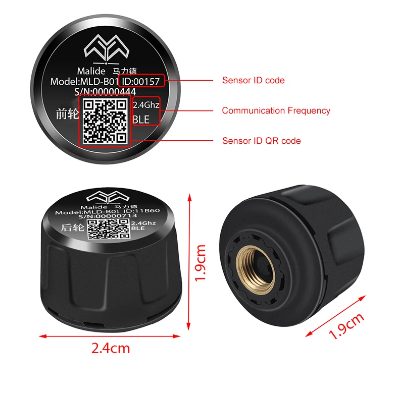 Мотоцикл внешний TPMS BLE 5 0 моторные датчики 120psi монитор давления и температуры 4 Датчики моторная система
