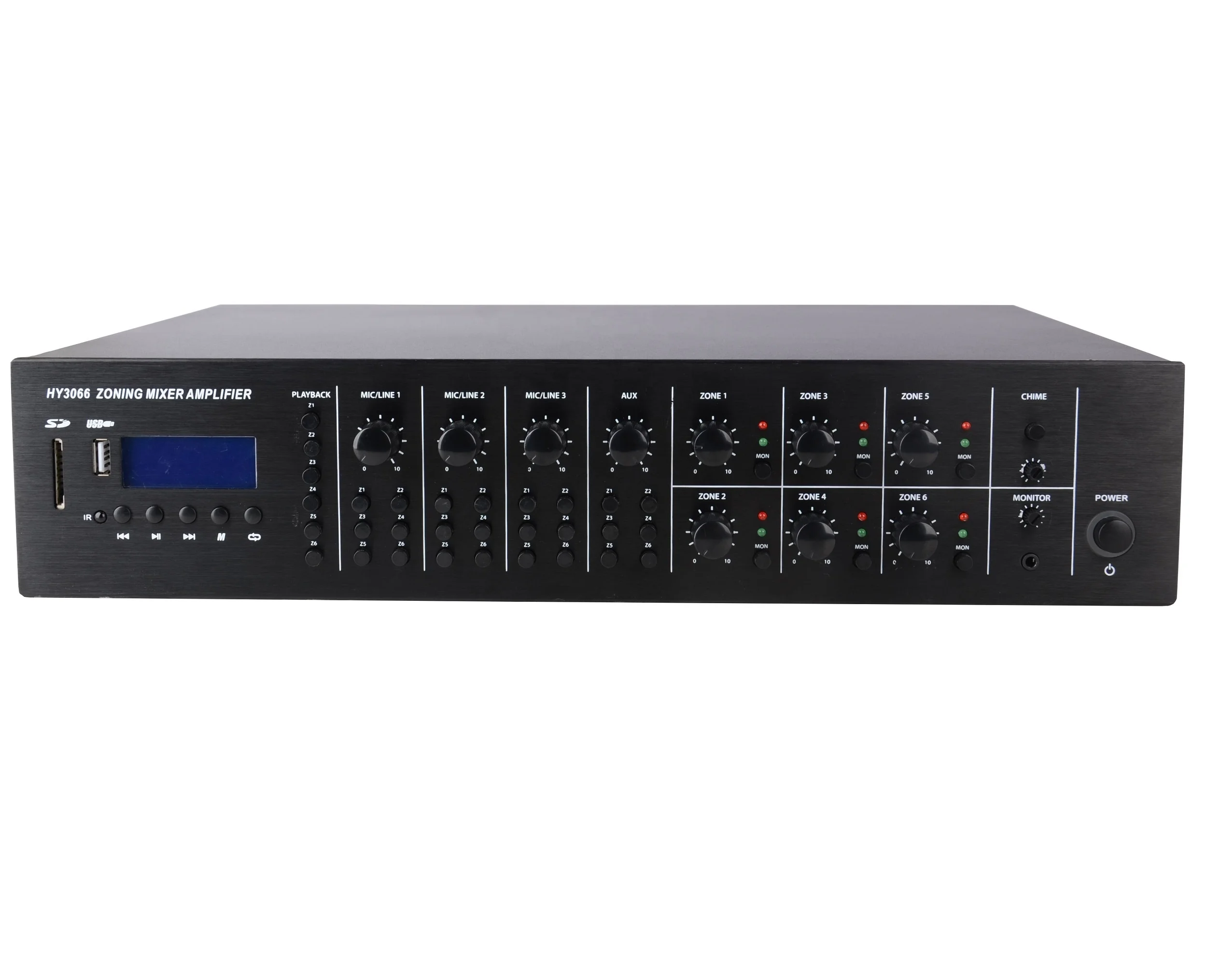 Микс-усилитель, громкий усилитель для вызывающей станции 6 зон 360 Вт