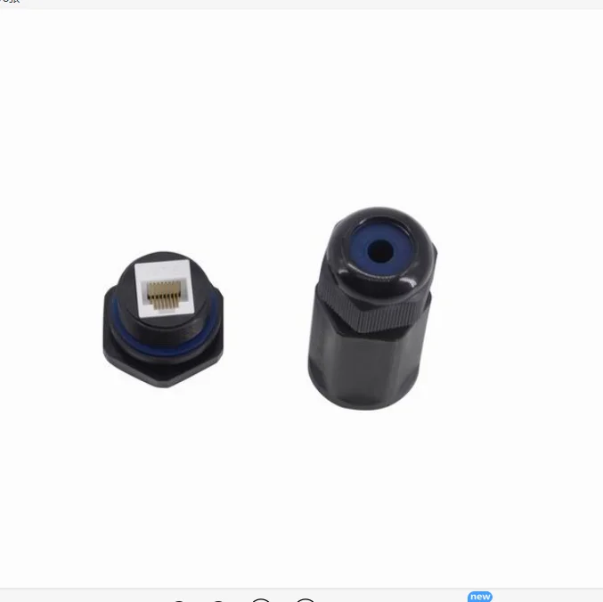 Unshielded Pass Through Cable rj45 utp-8p8c panel mount pc sp25 waterproof butt connector cable heat