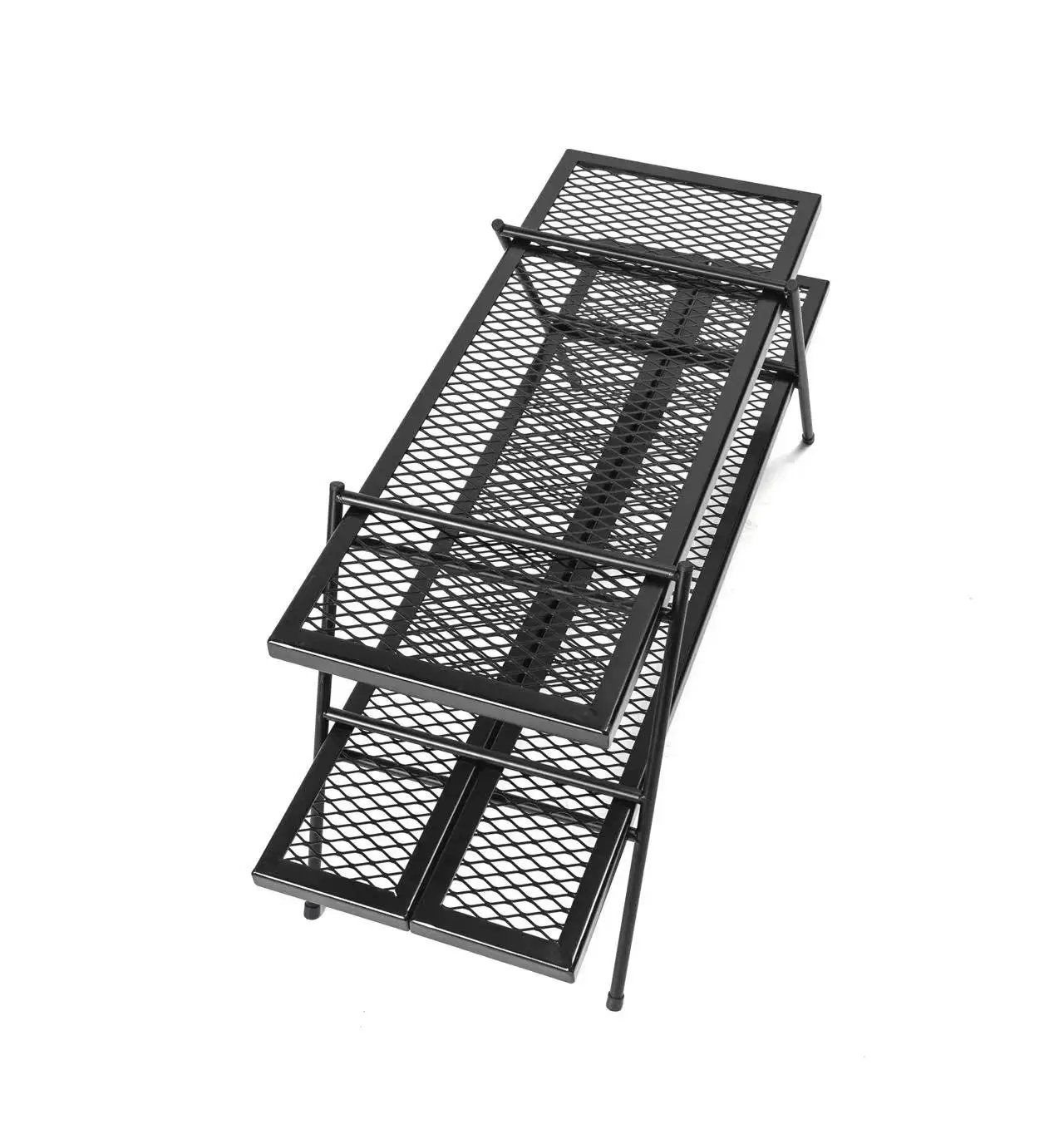 New arrival folding campfire grill heavy duty steel grate, portable over fire camp grill for outdoor open flame cooking