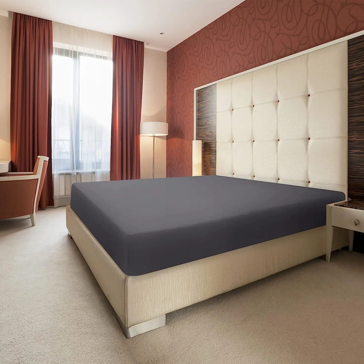 Custom Design Breathable Skin-Friendly Bamboo Fitted Sheet Washable Waterproof Cover Mattress Protector Bed Sheets