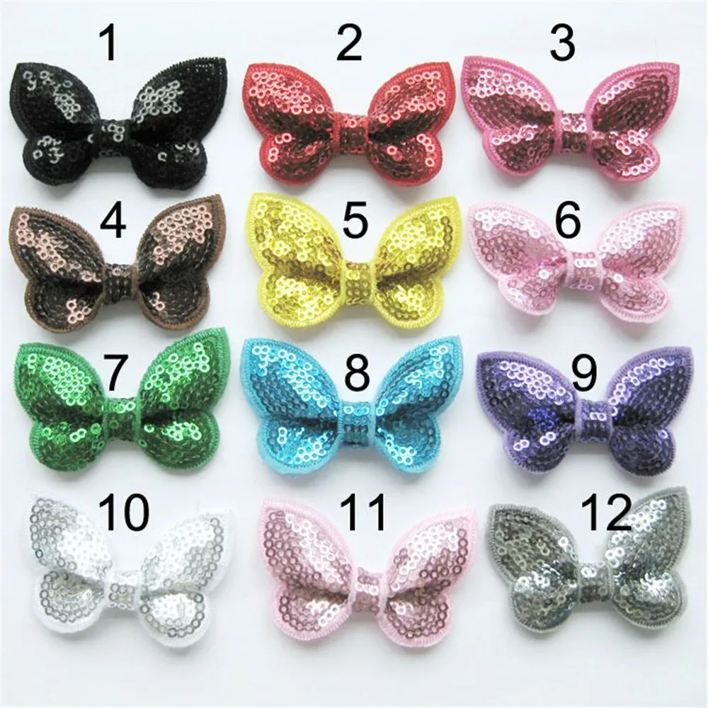 Wholesale Embroidered Sequin Bows Tie For DIY Crafts