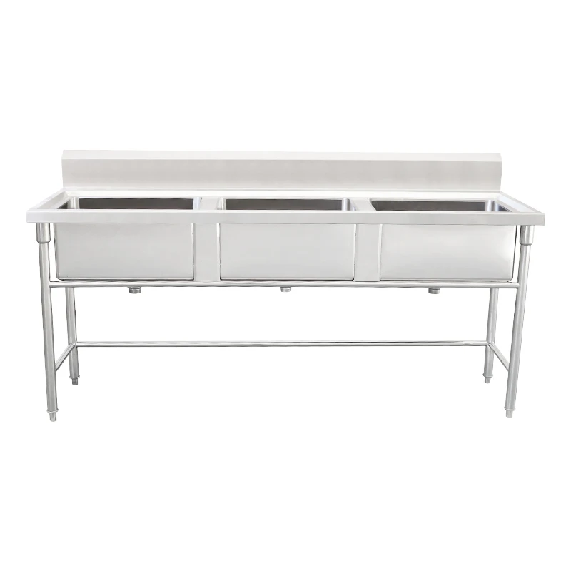 High quality portable sink 3 compartment hand wash basin stainless steel commercial sink