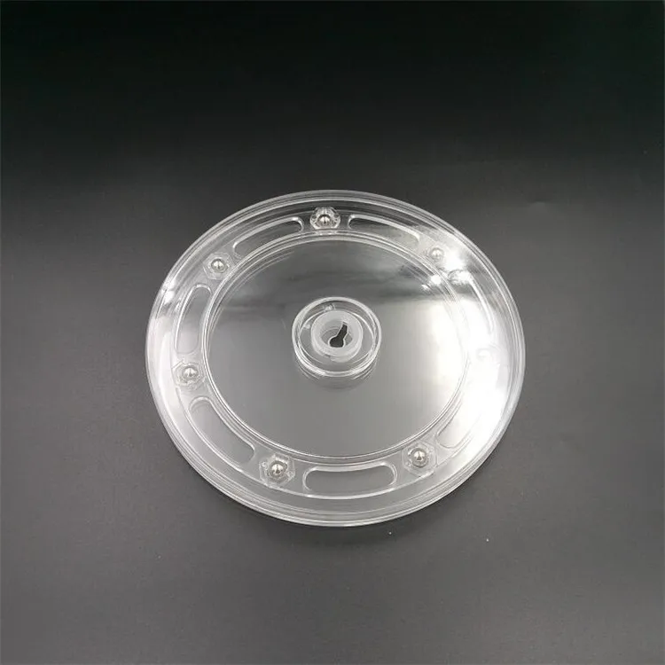 Black 8 inch Rotating turntables plastic lazy susan turntable