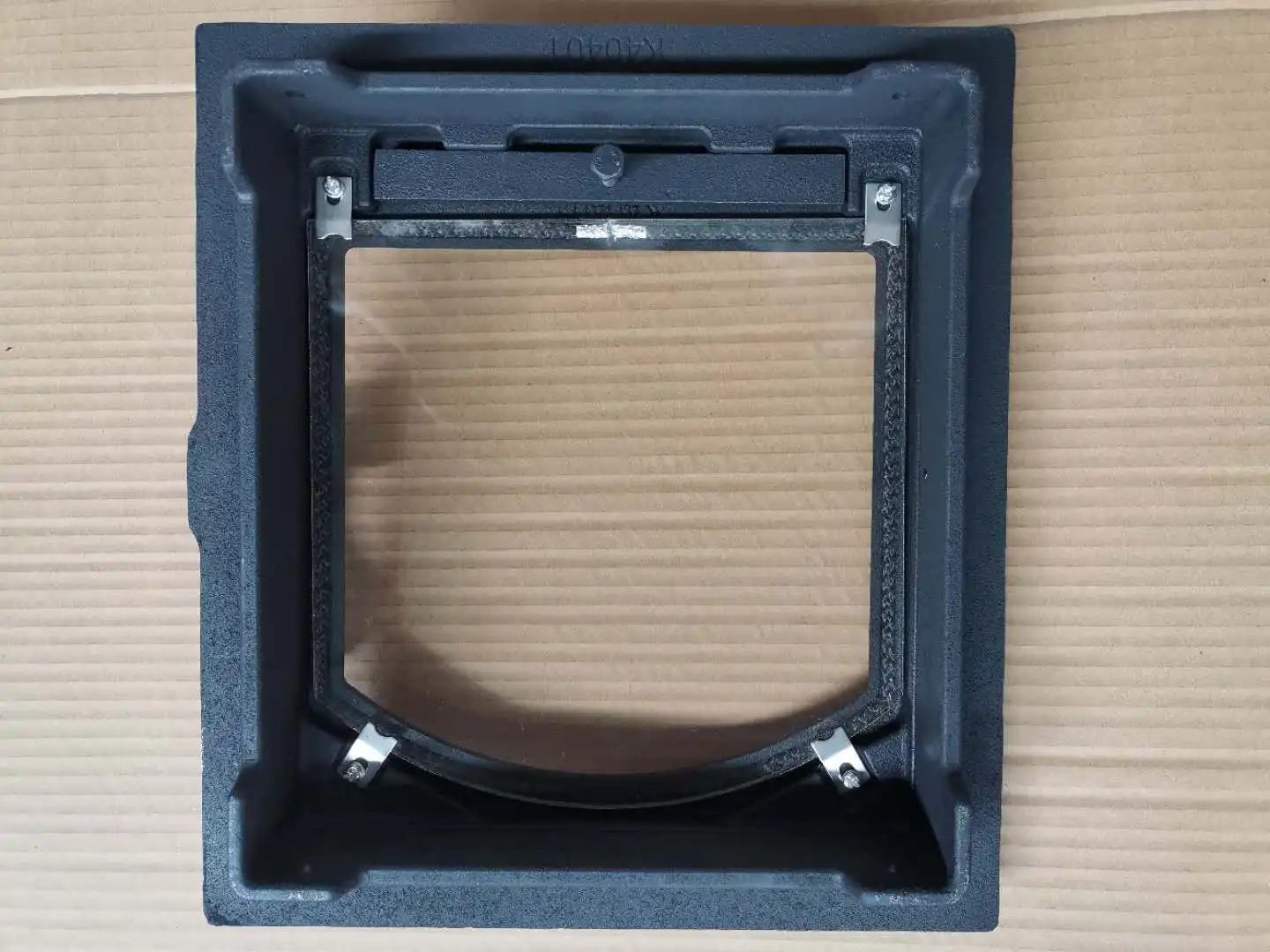 Cast iron fireplace door K404 with high temperature resistant paint 400*370mm