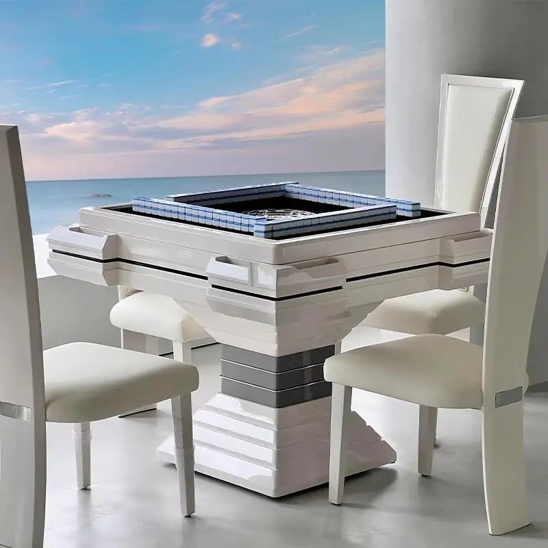 Factory custom luxury modern mahjong table, high-end clubhouse, home entertainment automatic mahjong machine