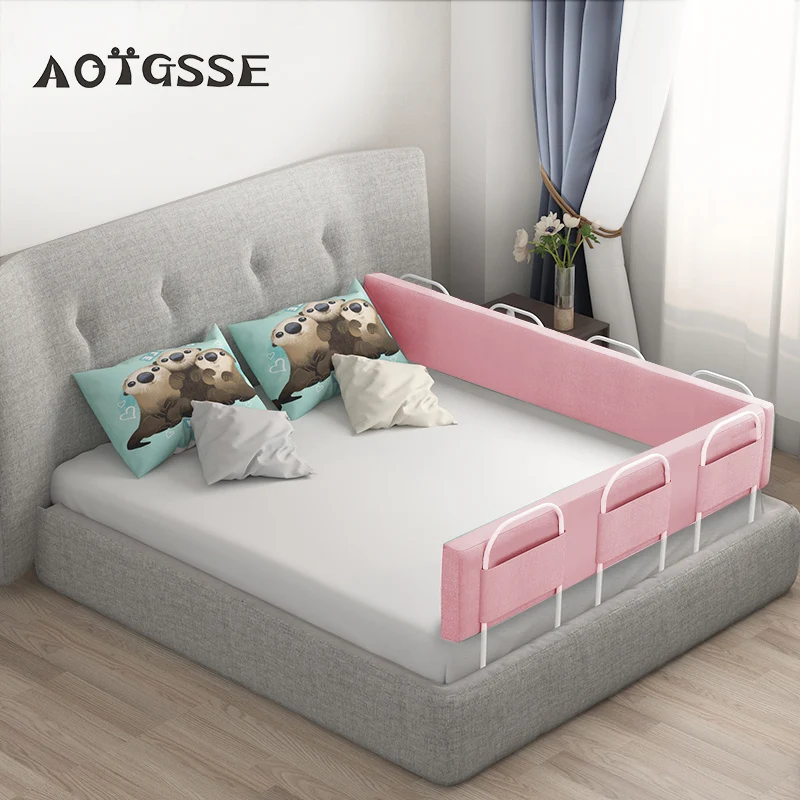 Portable Folding New Kids Cot Fence Crib Bed Barrier Safety Baby Bed Rail Child Guard for Toddlers