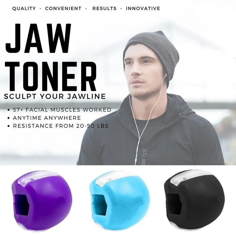 High Quality Silicone Polyurethane Face Boilable Jawline Jaw Muscle Exerciser and Neck Toning Jawline