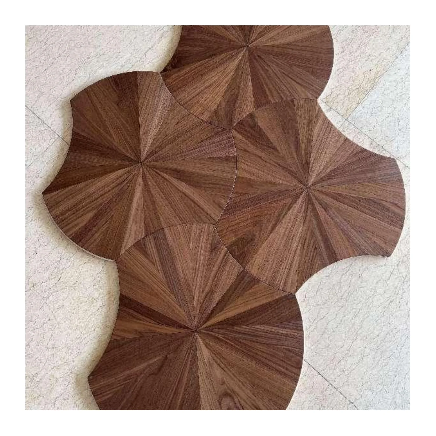 Luxury and Sophistication Scalloped Black Walnut Solid Wood Laminate Flooring AB Grade Solid Wood Laminate Flooring For Indoor