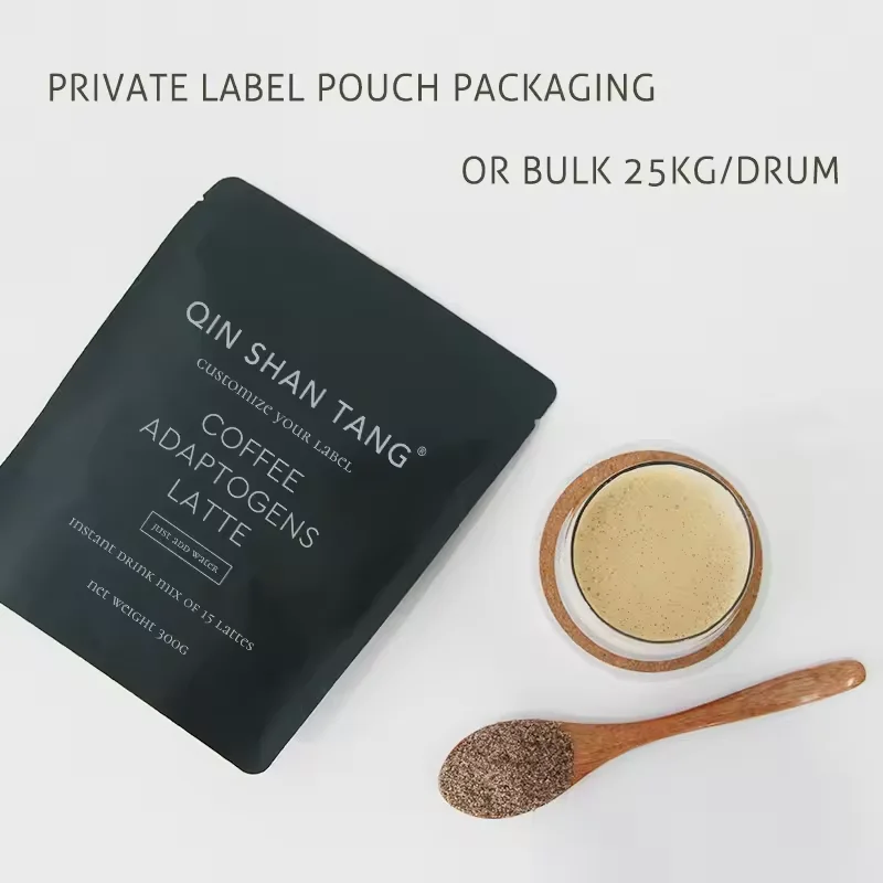 QINSHANTANG Wholesale Instant Maca Ginseng Cordyceps Blend Energy Man Power Latte Coffee