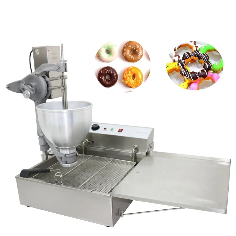 Commercial mini automatic yeast donut fryer machine with feeder fry