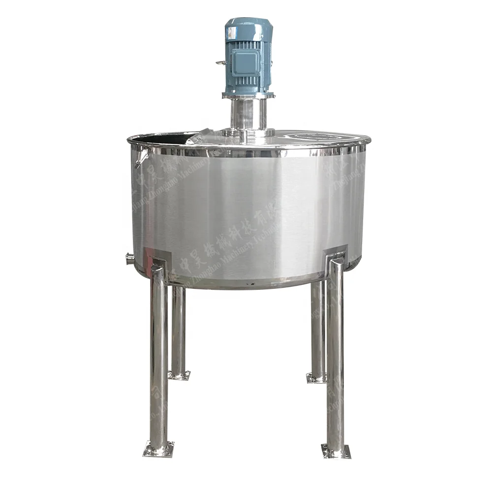 Easy Clean Stainless Steel Electric Steam Gas Heating Condensed Milk Jam Mixing Tank Shoe Cream Emulsifying Tank with Agitator