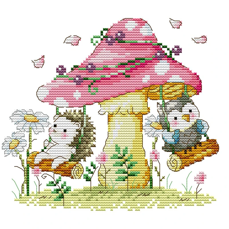 NKF новый продукт улучшенная текстильная ткань ремесла HD мультяшный принт Aida 16 карат вышивка крестом Набор для вышивки