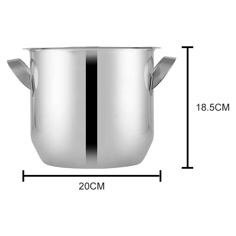 AAA Manufacturer Customer Logo Ice Cube Container Sustainable Barware OEM Wine Cooler Beer Stainless Steel Ice Bucket