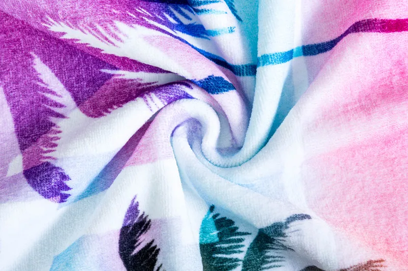 ODM 400gsm thick  soft designer custom sublimation cotton beach towel blanket