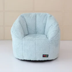Living Room General Use Beige Fleece Morocco Seat Chair Customize Indoor Bean Bag Sofa