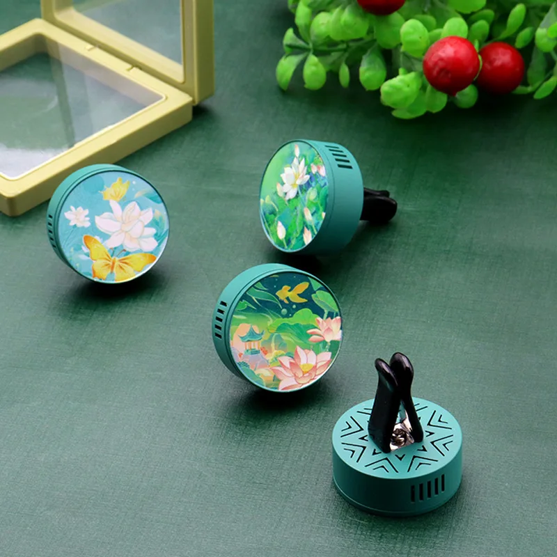 Custom Car Air Conditioning Vent Perfume Clip Metal Spray Paint Car Air Freshener Free Design Car Aromatherapy