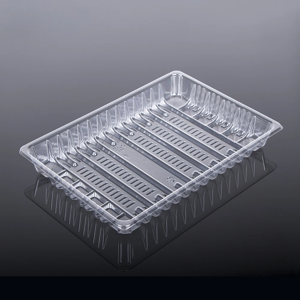 Chicken BBQ  plastic  box disposable plastic tray PET tray sushi box fruit and vegetable packaging