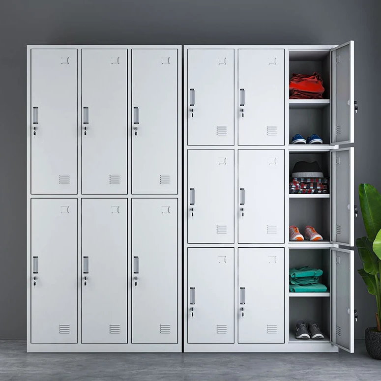 Armario school lockers nine doors locker metal 3 tiers locker