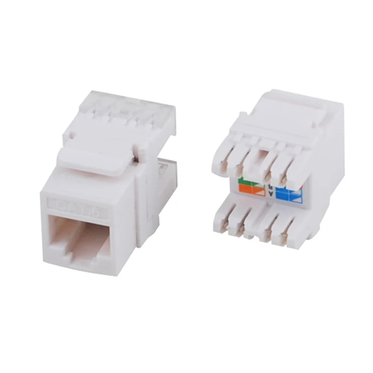 Category 6 Patch Panel Face Plate Modular Plug 180 Degree Cat6 AMP Krone RJ45 Keystone Jack