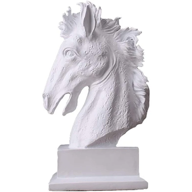 Popular Design Home Decoration Modern Design Art Craft Table Size Resin Horse Head