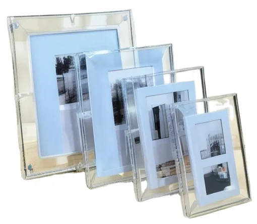 Оптовая продажа прозрачная двухсторонняя стеклянная картина деревянная рамка и акриловая плавающая фоторамка настенное искусство Marco