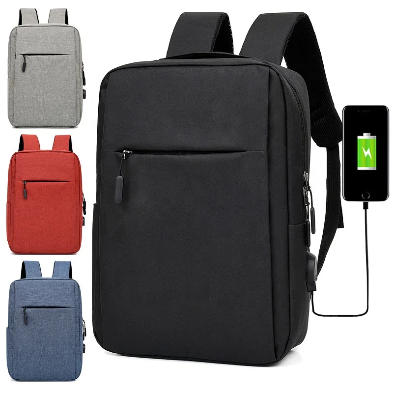 Slim 15.6 Inch Laptop Backpack Water Resistant Notebook Bag with USB Charging Port Business Travel School USB backpacks
