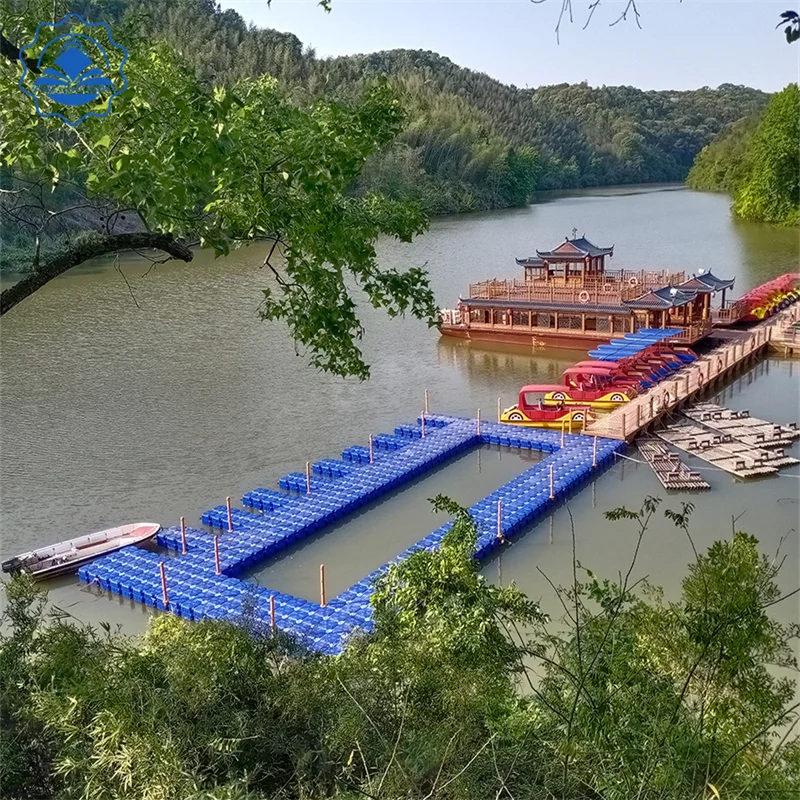 Manufacturing HDPE Rotomolded Floating Structure Pontoon Dock Jetties Jet Ski Float Dock