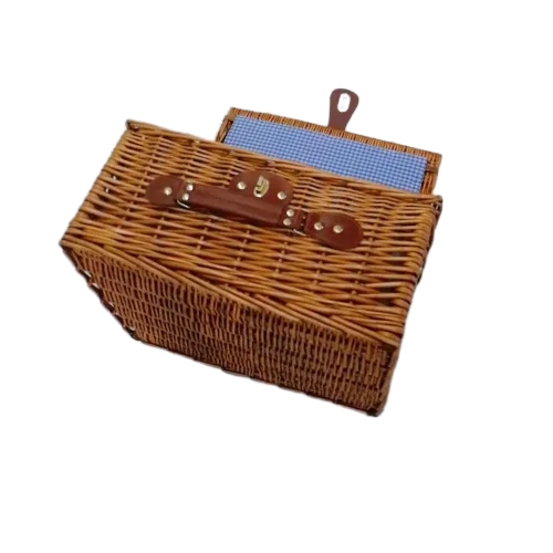 High quality natural wicker storage basket  basi wholesale custom empty wicker picnic basket for 4 person
